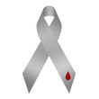 Diabetes Awareness Ribbon - Grey Charity Ribbon