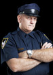 Photo: Policeman on Black - Arms Folded Policeman on Black - Arms Folded