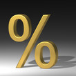 percent symbol with shadow