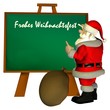 Weihnachtsmann an der Tafel