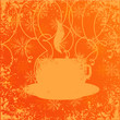 The cup of coffee on a Christmas background