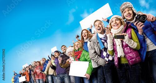 Photo: Group of rejoicing people Group of rejoicing people