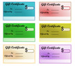 gift certificates