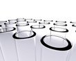 A set of clear test tubes
