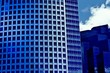 Photo: Blue modern buildings in todays world Blue modern buildings in todays world