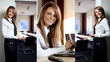 Business lady working in the office. Business lady working in the office.