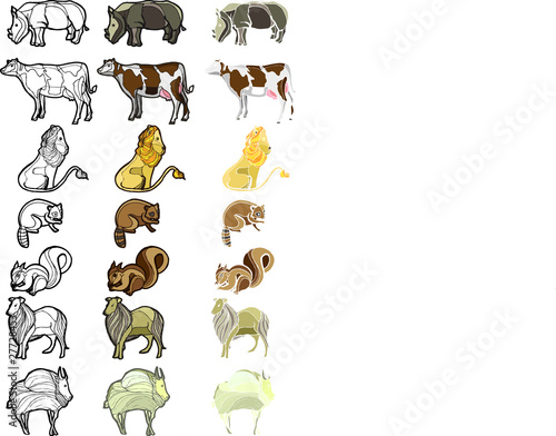 Vector: animales terrestres animales terrestres