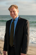 Good looking business man on the beach in California