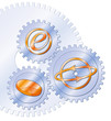 Zahnrad, cog, gearwheel, Konzept, Business, e-Commerce