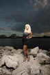 Image of a woman on the rocks Image of a woman on the rocks