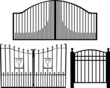 gate collection silhouette - vector gate collection silhouette - vector