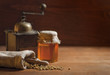 vintage still life focus on camomile