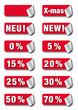 Images : Rote Prozentebuttons
