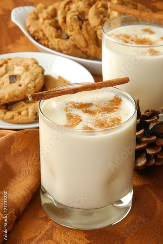 Photo: Eggnog and cookies Eggnog and cookies