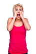 Shock and Surprise - Woman Hearing or Seeing Something Bad