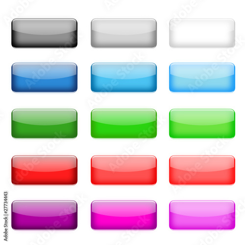 Vektor: 25 Vektor Buttons rechteckig 25 Vektor Buttons rechteckig