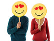 Photo: couple with emoticon couple with emoticon