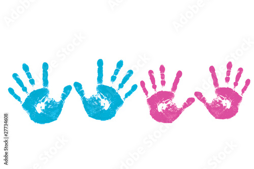 Foto: Handabdrücke Junge Mädchen Handabdrücke Junge Mädchen