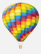 heißluftballon regenbogen isoliert