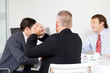 At a business meeting