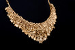 Close-up of gold necklace