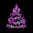 Purple christmas tree