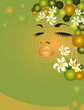 Beautiful girl with flowers