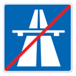Schild (50) Ende der Autobahn