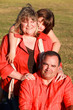 Family in an outdoor lifestyle pose