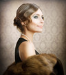 Beautiful Woman.Retro Styled Soft Portrait