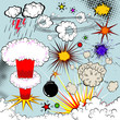 Vector comic book explosion elements for your design Vector comic book explosion elements for your design