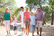 A family, with parents, children and grandparents, walkthrough