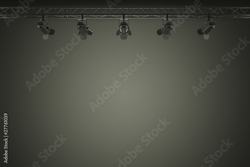 Illustration: dark background lit by stage lights dark background lit by stage lights