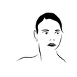 Portrait of a woman, pen drawing