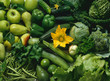 Foto: group of green fruits and vegetables group of green fruits and vegetables