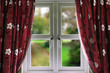 Window with curtains and a shallow depth of field