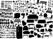 household items silhouette - vector