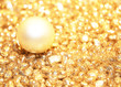 Perle und Gold - Weihnachtlicher Hintergrund