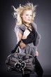 Blonde Frau in Faschion mit Italien Mode Blonde Frau in Faschion mit Italien Mode