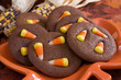 Chocolate Candy Corn Cookies