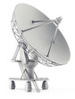 3d sattelite antena on the white