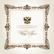 Vector vintage Square frame retro pattern royal