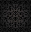 Black Seamless floral Pattern