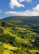 Beautiful landscape of a mountain relief of Krkonose
