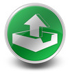 Green Glossy Icon "Upload"