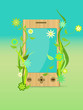 Eco-mobile. Vector illustration