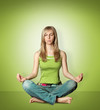 woman meditation in lotus pose