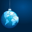 Blue Christmas globe