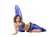 Belly dancer on the floor