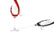 red wine pour into glass